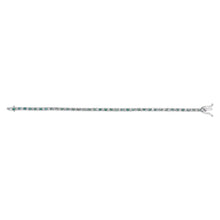 Load image into Gallery viewer, 14K White Gold 4.0 Cttw Alternating White and Blue Lab Grown Diamond Tennis Bracelet - 7" inches
