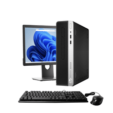 Load image into Gallery viewer, HP ProDesk 400 G4 – 4.00 GHz – Black with 24 Inch LCD and Keyboard & Mouse