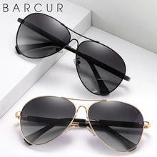 将图片加载到图库查看器,BARCUR Polarized Pilot Sunglasses for Men – Stylish Anti Blue Light UV400 Protection Gradient Mirror Lens Stainless Steel Trendy Frame – Fashion Aviator Sun Glasses for Men Ideal for Driving Travel Summer & Outdoor Activities