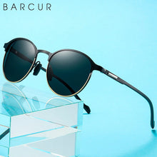 将图片加载到图库查看器,BARCUR Trendy Sunglasses Women’s Polarized Round Frame – Timeless Fashionable Sun Glasses for Driving Casual Wear – UV400 Protection Anti-Reflective Lenses