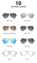 将图片加载到图库查看器,BARCUR Polarized Pilot Sunglasses for Men – Stylish Anti Blue Light UV400 Protection Gradient Mirror Lens Stainless Steel Trendy Frame – Fashion Aviator Sun Glasses for Men Ideal for Driving Travel Summer & Outdoor Activities