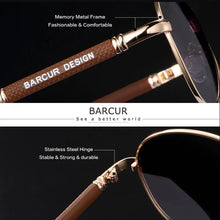 将图片加载到图库查看器,BARCUR Polarized Pilot Sunglasses for Men – Stylish Anti Blue Light UV400 Protection Gradient Mirror Lens Stainless Steel Trendy Frame – Fashion Aviator Sun Glasses for Men Ideal for Driving Travel Summer & Outdoor Activities