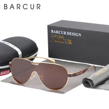 Load image into Gallery viewer, BARCUR Men's Polarized Sunglasses UV400 Protection Special-Shaped Eyewear for Men Stainless Steel Frame Eyeglasses Accessory