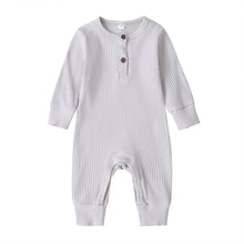 Load image into Gallery viewer, Infant Baby Boy Girl Cotton Romper Knitted Ribbed Jumpsuit Solid Clothes Warm Outfit For Kids