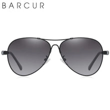 将图片加载到图库查看器,BARCUR Polarized Pilot Sunglasses for Men – Stylish Anti Blue Light UV400 Protection Gradient Mirror Lens Stainless Steel Trendy Frame – Fashion Aviator Sun Glasses for Men Ideal for Driving Travel Summer & Outdoor Activities