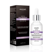 Load image into Gallery viewer, Amore Paris Niacinamide Face Serum 12% Plus Zinc 2%, Hyaluronic Acid & Vitamin E, Dark Spot Remover, Pore Minimizer & Aging Skin Treatment