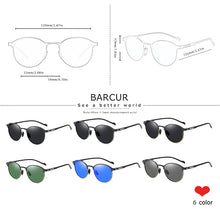将图片加载到图库查看器,BARCUR Trendy Sunglasses Women’s Polarized Round Frame – Timeless Fashionable Sun Glasses for Driving Casual Wear – UV400 Protection Anti-Reflective Lenses