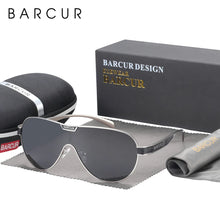 Load image into Gallery viewer, BARCUR Men's Polarized Sunglasses UV400 Protection Special-Shaped Eyewear for Men Stainless Steel Frame Eyeglasses Accessory