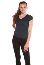 Load image into Gallery viewer, Clearance Women's Bamboo V-Neck Cap Sleeve T-Shirt