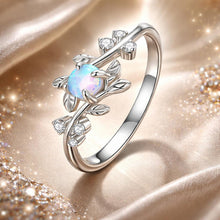 Load image into Gallery viewer, 925 Sterling Silver Opal & CZ Ring 0.2cm Size 6.0 for Women