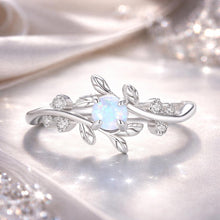 Load image into Gallery viewer, 925 Sterling Silver Opal & CZ Ring 0.2cm Size 6.0 for Women