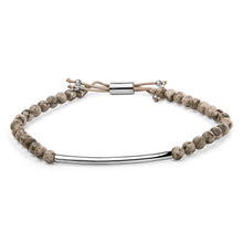 将图片加载到图库查看器,Sterling Silver Jasper Bead Station Bracelet Bolo Clasp