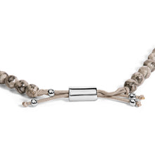 将图片加载到图库查看器,Sterling Silver Jasper Bead Station Bracelet Bolo Clasp