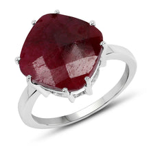 Load image into Gallery viewer, 8.20 Carat Dyed Ruby .925 Sterling Silver Ring