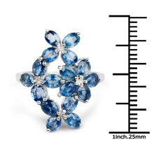 Load image into Gallery viewer, 3.40 Carat Genuine Blue Sapphire .925 Sterling Silver Ring