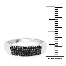 Load image into Gallery viewer, 0.22 Carat Genuine Black Diamond .925 Sterling Silver Ring
