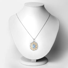 Load image into Gallery viewer, 2.60 Carat Genuine Blue Topaz .925 Sterling Silver Pendant