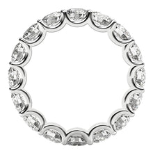 Load image into Gallery viewer, Round Cut Lab Grown Diamond Eternity Ring in 14k White Gold (4 cttw FG/VS2)