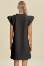 Load image into Gallery viewer, Double Take Full Size Ruffled V-Neck Cap Sleeve Dress – Ruffled V-Neck Dress, Cap Sleeve Dress, Elegant Ruffled Dress, Flattering V-Neck Dress, Stylish Full-Size Dress, Comfortable Ruffle Dress, Chic Cap Sleeve Dress