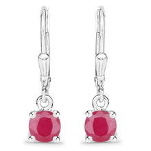 Load image into Gallery viewer, 1.20 Carat Genuine Ruby .925 Sterling Silver Earrings