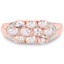 将图片加载到图库查看器,1.50 Carat Genuine Morganite .925 Sterling Silver Ring