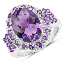 Load image into Gallery viewer, 5.64 Carat Genuine Amethyst .925 Sterling Silver Ring