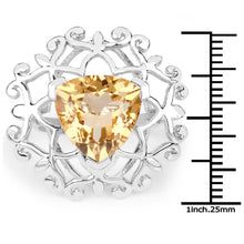 将图片加载到图库查看器,5.71 Carat Genuine Citrine .925 Sterling Silver Ring