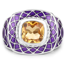 Load image into Gallery viewer, 2.00 Carat Genuine Citrine .925 Sterling Silver Ring