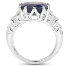 Load image into Gallery viewer, 5.94 Carat Dyed Sapphire .925 Sterling Silver Ring