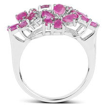 将图片加载到图库查看器,3.51 Carat Genuine Ruby and White Zircon .925 Sterling Silver Ring