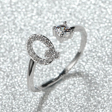 Load image into Gallery viewer, Popular Fashion Silvery AZ Letter Ring Initials Wedding Love Couple Rings Bridesmaid Gift