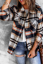 Load image into Gallery viewer, Classic Plaid Button Front Shirt Jacket with Breast Pockets Casual & Minimalist Outerwear