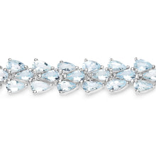 Load image into Gallery viewer, 14.11 Carat Genuine Aquamarine .925 Sterling Silver Bracelet