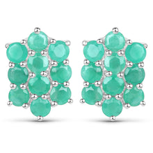 Load image into Gallery viewer, 6.60 Carat Genuine Emerald .925 Sterling Silver 3 Piece Jewelry Set (Ring, Earrings, and Pendant w/ Chain)