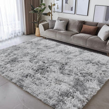 Load image into Gallery viewer, Light Gray Shaggy Area Rug – Soft Plush Indoor Carpet