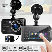 Load image into Gallery viewer, A6T 4-Inch 170° Wide Angle Full HD 1080P Car DVR Dual Lens Dash Cam Rear View Camera Video Recorder with Touch Screen