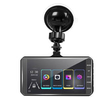 Load image into Gallery viewer, A6T 4-Inch 170° Wide Angle Full HD 1080P Car DVR Dual Lens Dash Cam Rear View Camera Video Recorder with Touch Screen