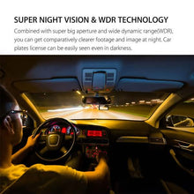Load image into Gallery viewer, A6T 4-Inch 170° Wide Angle Full HD 1080P Car DVR Dual Lens Dash Cam Rear View Camera Video Recorder with Touch Screen
