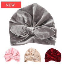 将图片加载到图库查看器,New Modern Baby Hat for Girls Autumn Winter Baby Cap Turban Great for Photography Props Elastic Infant Design