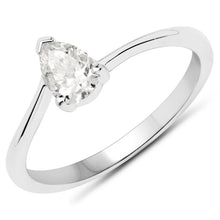 Load image into Gallery viewer, 14K White Gold 0.50 Carat Genuine White Diamond Ring