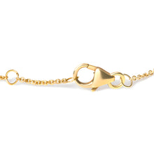Load image into Gallery viewer, 10K Yellow Gold Blue Sapphire and Diamond Accent Evil Eye Station Link Bracelet (H-I Color, I1-I2 Clarity) - Size 7"