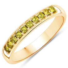 Load image into Gallery viewer, 0.27 Carat Genuine Yellow Diamond 14K Yellow Gold Ring (SI1-SI2)