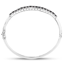 Load image into Gallery viewer, 2.50 Carat Genuine Black Diamond .925 Sterling Silver Bangle