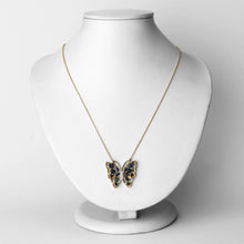 将图片加载到图库查看器,2.94 Carat Genuine Blue Sapphire and White Zircon .925 Sterling Silver Necklace
