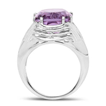 Load image into Gallery viewer, 10.02 Carat Genuine Amethyst .925 Sterling Silver Ring