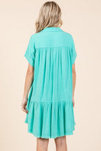 Load image into Gallery viewer, New Summer Linen Blend Button Down Shirt Mini Dress For Women β Fluttering, Casual, Timeless and Versatile Wardrobe Staple