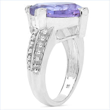 将图片加载到图库查看器,10.30 Carat Genuine Amethyst .925 Sterling Silver Ring