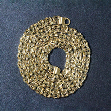 Load image into Gallery viewer, 14k Yellow Gold Byzantine Motif Chain Necklace