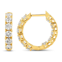 Load image into Gallery viewer, 3.08 Carat Genuine Lab Grown Diamond 14K Yellow Gold Earrings