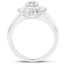 Load image into Gallery viewer, 0.75 Carat Genuine White Diamond .925 Sterling Silver Ring